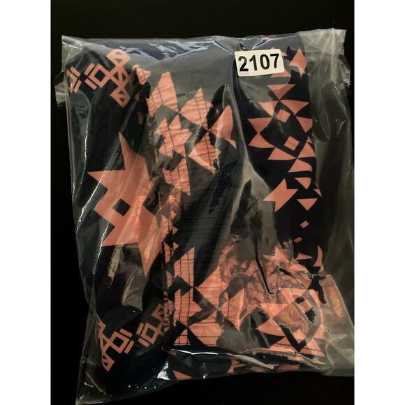 Burnside Swim Trunks Men XL Dark Navy Geometric Print Drawstring Beach Quick Dry - Picture 12 of 12